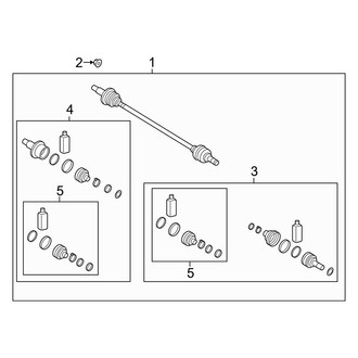 Kia OE - Rear Suspension - Axle Shaft & Joints (AWD)