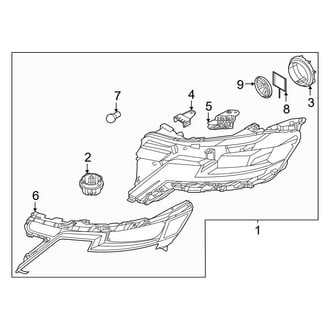 Kia OE - Front Lamps - Headlamp Components (Multi Focus), (EX / LX / SX)