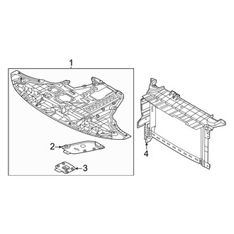 Kia OE - Radiator Support - Splash Shields (Hybrid EX / Hybrid LXS / Hybrid SX / Hybrid SX Prestige)