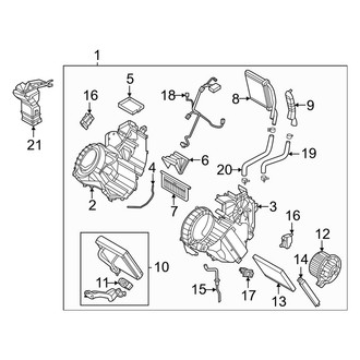 Kia OE - Rear HVAC Unit Case Assembly
