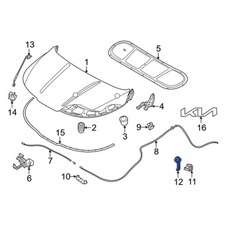 Kia OE - Front Hood Release Handle