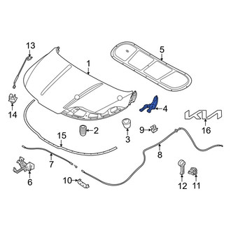 Kia OE - Front Left Hood Hinge