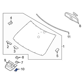 Kia OE - Interior Rear View Mirror Cover Access Cover