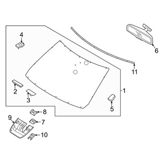Kia OE - Windshield - Reveal Moldings