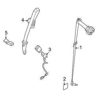 Kia OE - Restraint Systems - Second Row Seat Belts (8 Passenger)