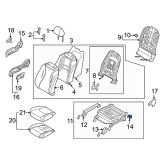Kia OE - Front Right Rearward Seat Track Cover