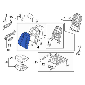 Kia OE - Front Right Seat Back Cushion Cover