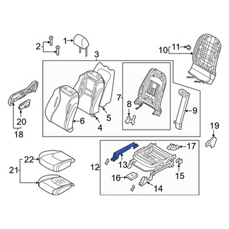 Kia OE - Center Left Outer Seat Track Cover