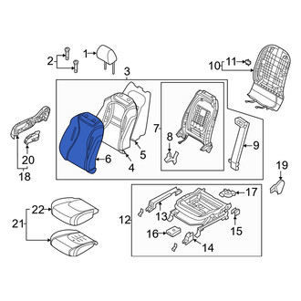 Kia OE - Front Right Seat Back Cushion Cover