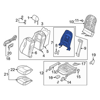 Kia OE - Front Right Seat Back Frame