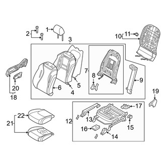 Kia OE - Seats & Tracks - Passenger Seat Components (With Venilated)