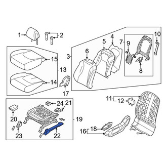 Kia OE - Center Right Outer Seat Track Cover