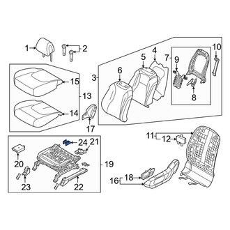 Kia OE - Front Left Rearward Seat Track Cover