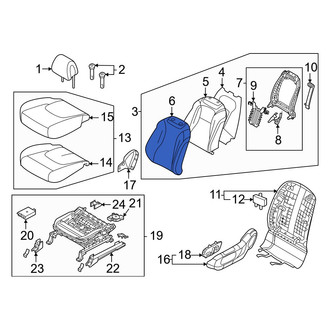 Kia OE - Front Left Seat Back Cushion Cover