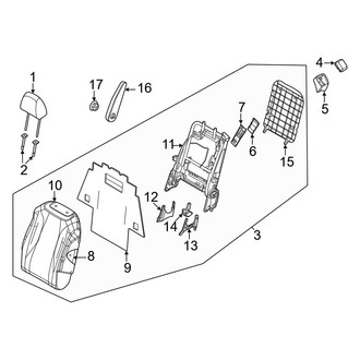 Kia OE - Seats & Tracks - Second Row Seats (Outer Seat, Seat Back, W/O Reclining)