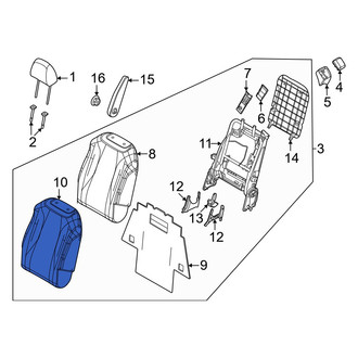 Kia OE - Center Left Seat Back Cushion Cover