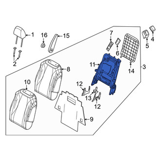 Kia OE - Center Left Seat Back Frame