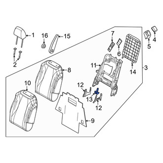 Kia OE - Center Right Seat Hinge Cover