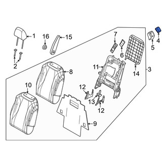 Kia OE - Center Right Seat Belt Guide Cap