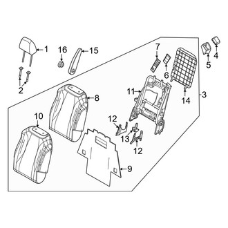 Kia OE - Center Right Seat Back Assembly
