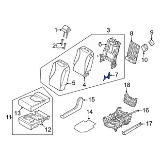 Kia OE - Center Left Seat Back Recliner Adjustment Mechanism Cover