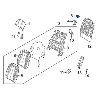 Kia OE - Center Right Seat Belt Guide Cap