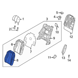 Kia OE - Center Left Seat Back Cushion Cover