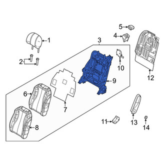Kia OE - Center Left Seat Back Frame