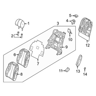 Kia OE - Seats & Tracks - Second Row Seats (Seat Back, With Reclining), (Hybrid SX Prestige)