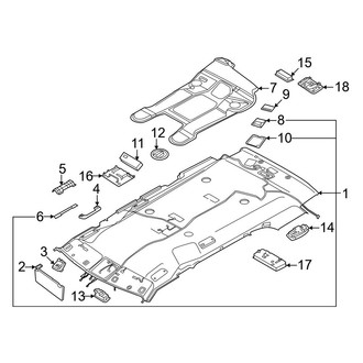 Kia OE - Roof - Interior Trim (With Sunroof), (Hybrid SX / Hybrid SX Prestige / SX)