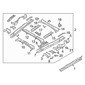 Kia OE - Pillars, Rocker & Floor - Crossmembers & Components