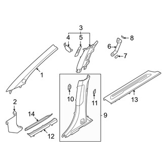 Kia OE - Pillars, Rocker & Floor - Interior Trim