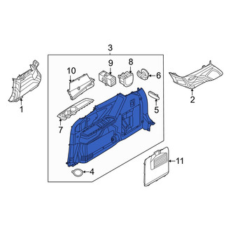 Kia OE - Rear Left Lower Interior Quarter Panel Trim Panel