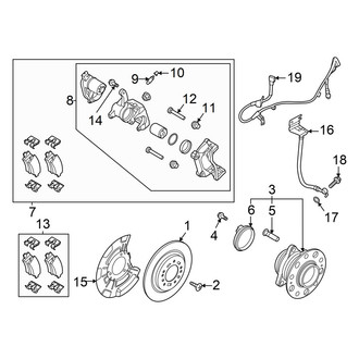 Kia OE - Rear Suspension - Brake Components (EX / LX / SX / SX Prestige)
