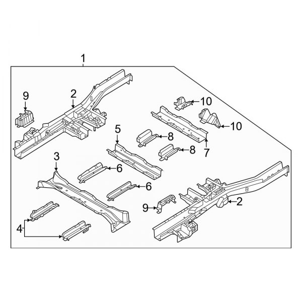 Rear Body & Floor - Structural Components & Rails
