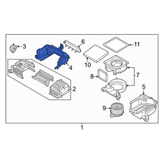 Kia OE - Upper HVAC Blower Motor Housing