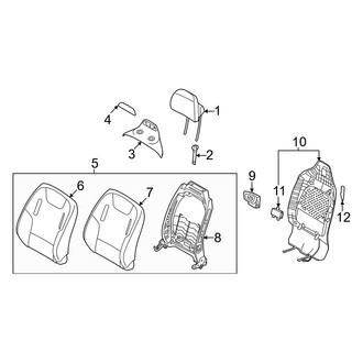 Kia OE - Seats & Tracks - Passenger Seat Components (Seat Back)