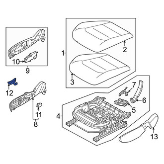 Kia OE - Front Right Seat Back Recliner Adjustment Handle
