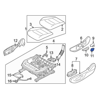 Kia OE - Right Seat Track Adjust Handle Cap