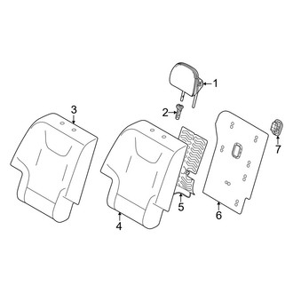 Kia OE - Seats & Tracks - Rear Seat Components (Covers & Pads, Seat Back, 40% Seat)