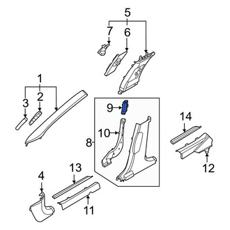 Kia OE - Rear Left Dashboard Air Vent