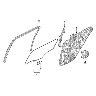 Kia OE - Rear Door - Glass & Hardware