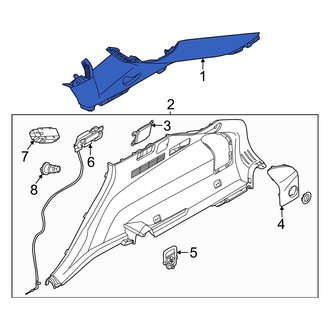 Kia OE - Rear Left Upper Interior Quarter Panel Trim Panel