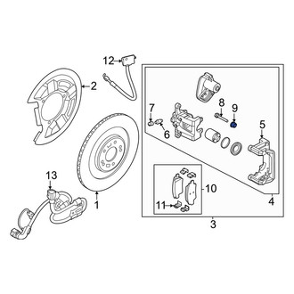 Kia OE - Rear Disc Brake Caliper Pin Boot