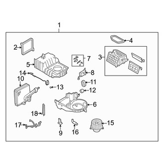 Kia OE - Air Conditioner & Heater - Evaporator Components (Base / LS)