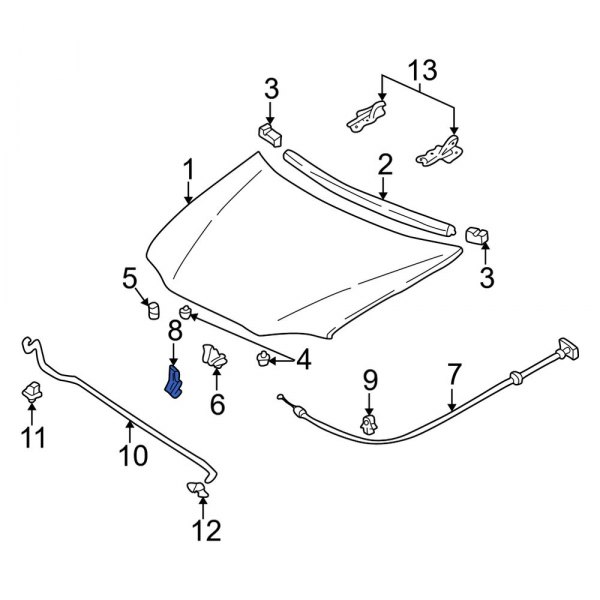 Hood Release Cable Bracket