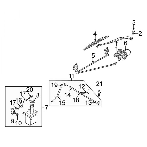 Windshield - Wiper & Washer Components (W/O Rear Wiper)