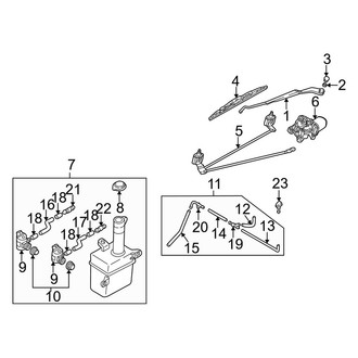 Kia OE - Windshield - Wiper & Washer Components (With Rear Wiper), (GS / GSX)