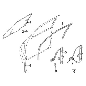 Kia OE - Front Door - Glass & Hardware (Hatchback)