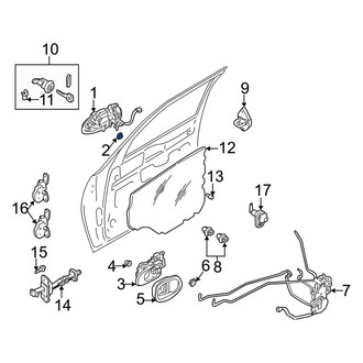 Kia OE - Front Outer Exterior Door Handle Nut